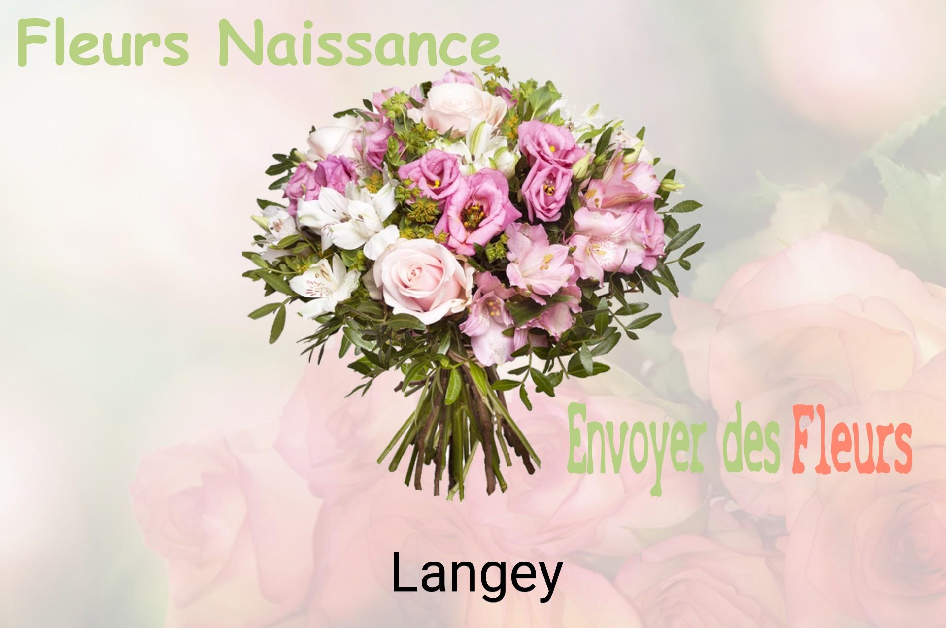 Bouquet de fleurs de naissance livré à Langey